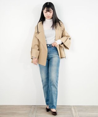 caqu modern straight レギュラーストレートデニムパンツ USED WASH