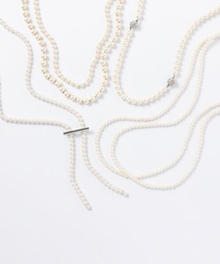 23区 【ご好評につき追加】2WAY パール ロング ネックレス ホワイト系