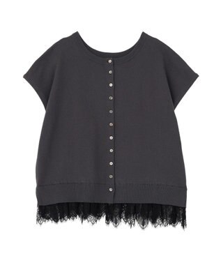 AMERICAN HOLIC 【前後2WAY】裾レースベスト Charcoal Gray