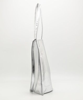 blancle メタリックレザー ガゼット2wayトートバッグ SILVER