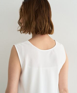 YECCA VECCA 2wayアシメデザインノースリーブブラウス Off White