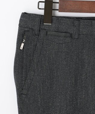 JOSEPH ABBOUD 【キングサイズ・ウエストも伸びる】オーガニックストレッチムリネピケ パンツ ライトグレー系