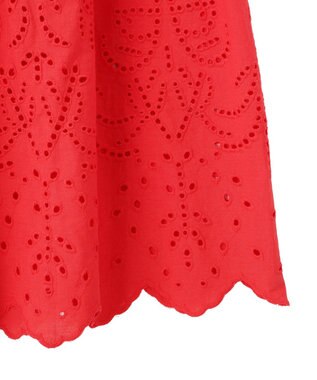 AMERICAN HOLIC アイレット刺繍ティアードスカート Red