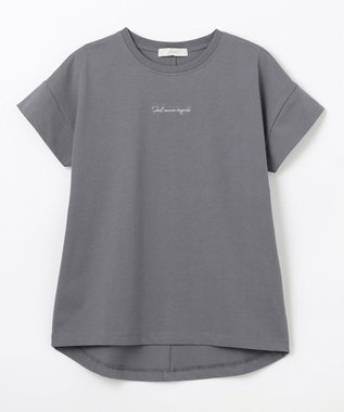 ANY エンブロイダリーロゴTシャツ チャコール