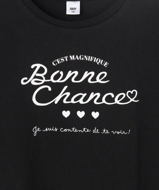 ANY KIDS 【WEB限定】7days プリント 長袖Tシャツ ブラック×ロゴ