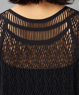 Chacott 【ノーソーイングニット】ランダムメッシュニットタンクトップ ブラック