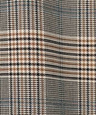 J.PRESS LADIES 【洗える】PL/Visストレッチチェック セミワイド パンツ グレー系3