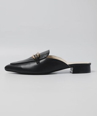 BONTRE 【PRECIEUX JOUET/プレシュウジュエ】メタルパーツポインテッドトゥミュール ブラック