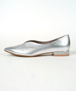 Dominic3 ヒールキャップ Vカットソフトパンプス ブラック