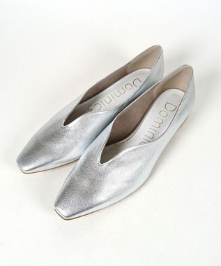 Dominic3 ヒールキャップ Vカットソフトパンプス ブラック