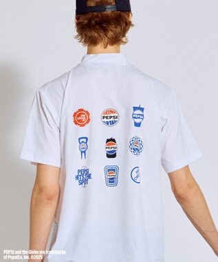 PW CIRCULUS 〈Pepsiコラボ〉【UNISEX】Pepsi 9-LOGO モックネックT ホワイト系
