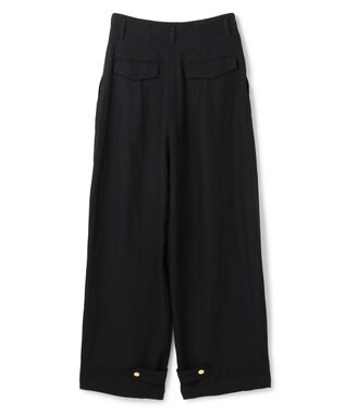 BEIGE， BERNARD / リネン混 ヘムタグ 2WAYパンツ Black