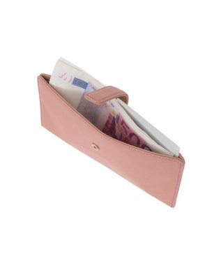 genten 【福財布】アルモニア 薄マチ長財布 モーブピンク