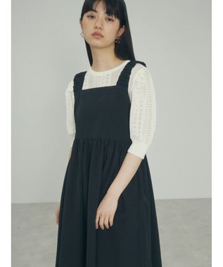 Green Parks ａ．透かし柄ニットプルオーバー Off White