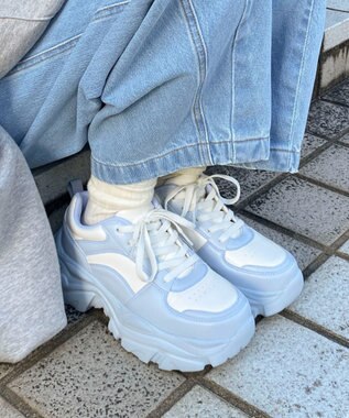 WEGO 厚底ボリュームダッドスニーカー サックス