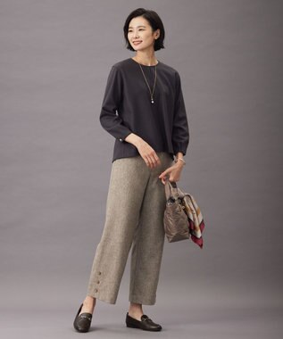 J.PRESS LADIES Vintageプリント スクエア スカーフ ワイン系5