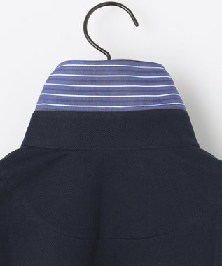 JOSEPH ABBOUD MOUNTAIN 【速乾】WEB/一部店舗限定  シャンブレーポロシャツ ネイビー系