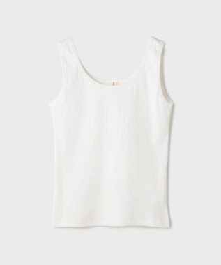 GRACE CONTINENTAL テレコノースリーブトップ ホワイト