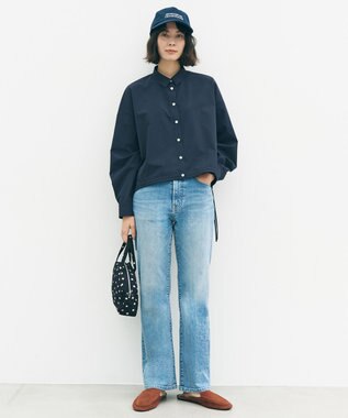 UNFILO L 【WEB限定カラー】ドロスト イージーケアシャツ [WEB限定]ネイビー