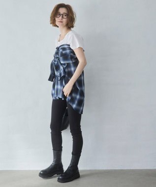 WEGO 【ユニセックス着用ITEM/SMLサイズ展開】オンブレチェックシャツ（LS） 柄5