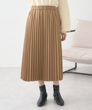 earth music&ecology プリーツミディスカート Beige