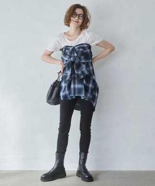 WEGO 【ユニセックス着用ITEM/SMLサイズ展開】オンブレチェックシャツ（LS） 柄5