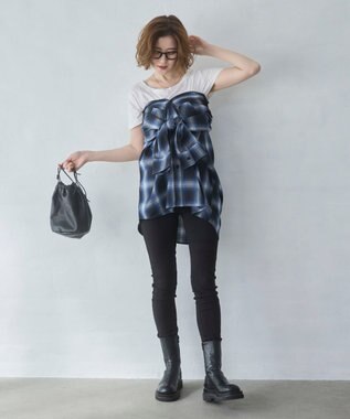 WEGO 【ユニセックス着用ITEM/SMLサイズ展開】オンブレチェックシャツ（LS） 柄5