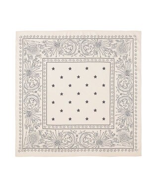 AMERICAN HOLIC シルキーバンダナ柄スカーフ Ivory