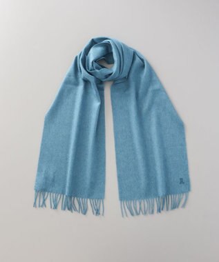 AURORA 【 LANVIN COLLECTION（ランバン コレクション） 】カシミヤ100％無地マフラー ターコイズ