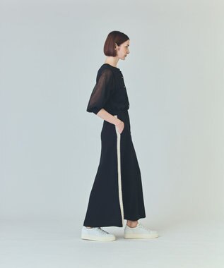 GRACE CONTINENTAL ラメシアーニットトップ ブラック