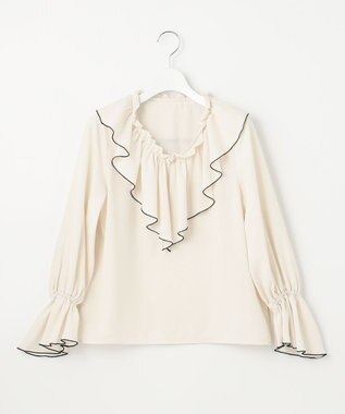 Feroux メローラッフル ブラウス アイボリー系