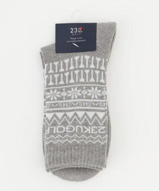 23区GOLF 【MEN】ノルディック柄 ハーフソックス