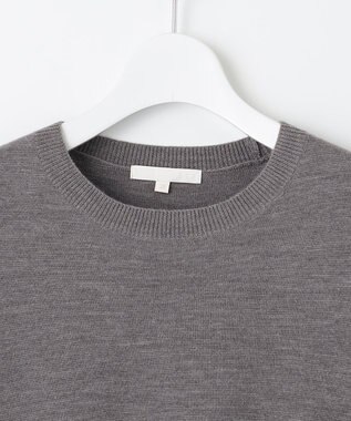 自由区 【カタログ掲載】ウールミラノ異素材 ワンピース グレー