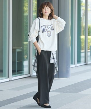 AMERICAN HOLIC カレッジロゴクラックプリント裏毛プルオーバー Gray Mixture