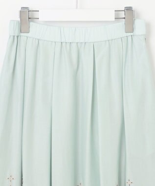 自由区 S 【カタログ掲載・洗える】エンブロイダリーローン スカート アクア×ベージュ