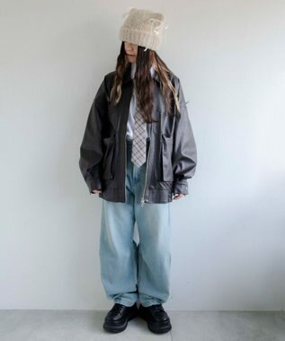 WEGO レースアップネコミミニットキャップ ライトベージュ