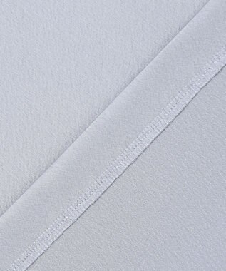 BEIGE， 【洗える・Precious 11月号掲載】LLOYD / ハンマーサテンロールカラー半袖ブラウス Dull Blue