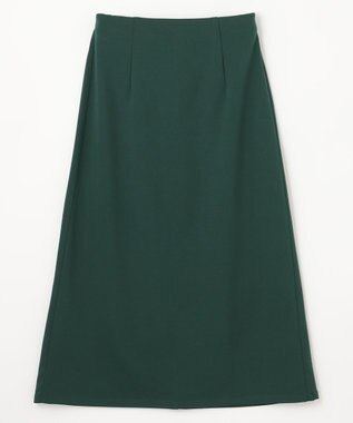 ANY 【洗濯機可/ウエストゴム】Ａラインジャージースカート グリーン