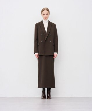 uncrave ウォッシャブルウールライクツイル ジャケット ブラウン