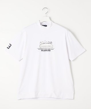 23区GOLF 【PEANUTS】【MEN】スヌーピーコラボ モックネックシャツ ホワイト系