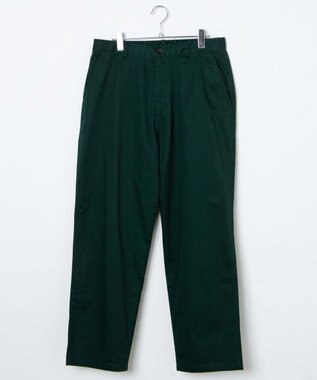 WEGO 【ユニセックス着用ITEM/ウエストゴム/手洗い可】チノイージーワイドパンツ ダークグリーン