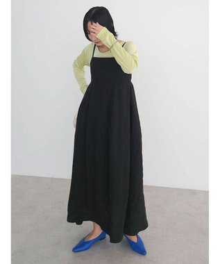 Green Parks ａ．バックギャザーキャミワンピース Black