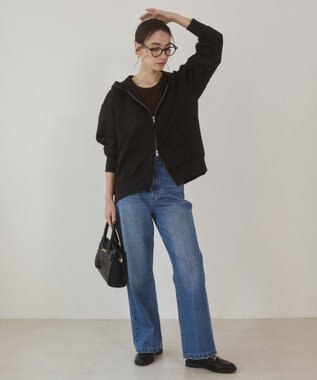 WEGO 【ANGIE VINTAGE】ダンボール ダブルジップパーカー フーディー ブラック