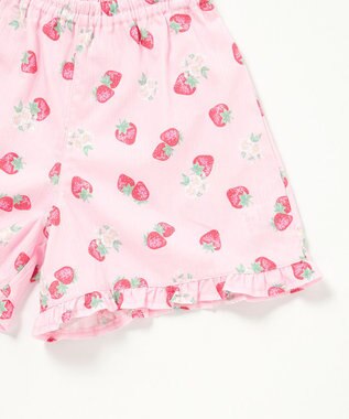 ANY KIDS 簡単帯付き 甚平セット ピンク×イチゴ