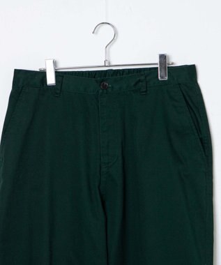 WEGO 【ユニセックス着用ITEM/ウエストゴム/手洗い可】チノイージーワイドパンツ ダークグリーン