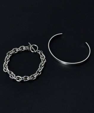 WEGO 【ユニセックス着用ITEM】M2Pステンレスバングルブレス 柄1