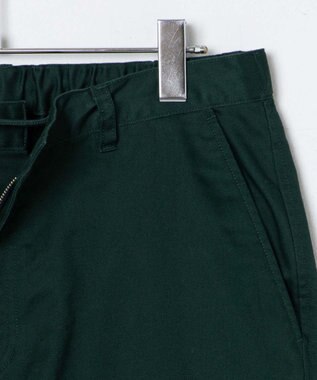 WEGO 【ユニセックス着用ITEM/ウエストゴム/手洗い可】チノイージーワイドパンツ ダークグリーン