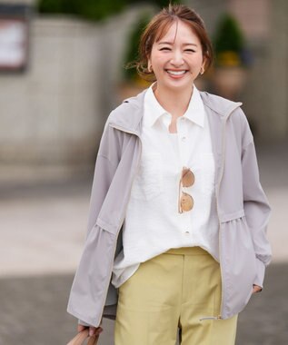 ANY SIS ラッシュガード ジップアップフーディー ライトグレー