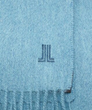 AURORA 【 LANVIN COLLECTION（ランバン コレクション） 】カシミヤ100％無地マフラー ターコイズ