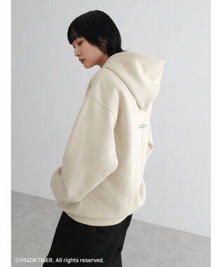 Green Parks ムジークタイガー／裏起毛刺しゅうフーディー Beige